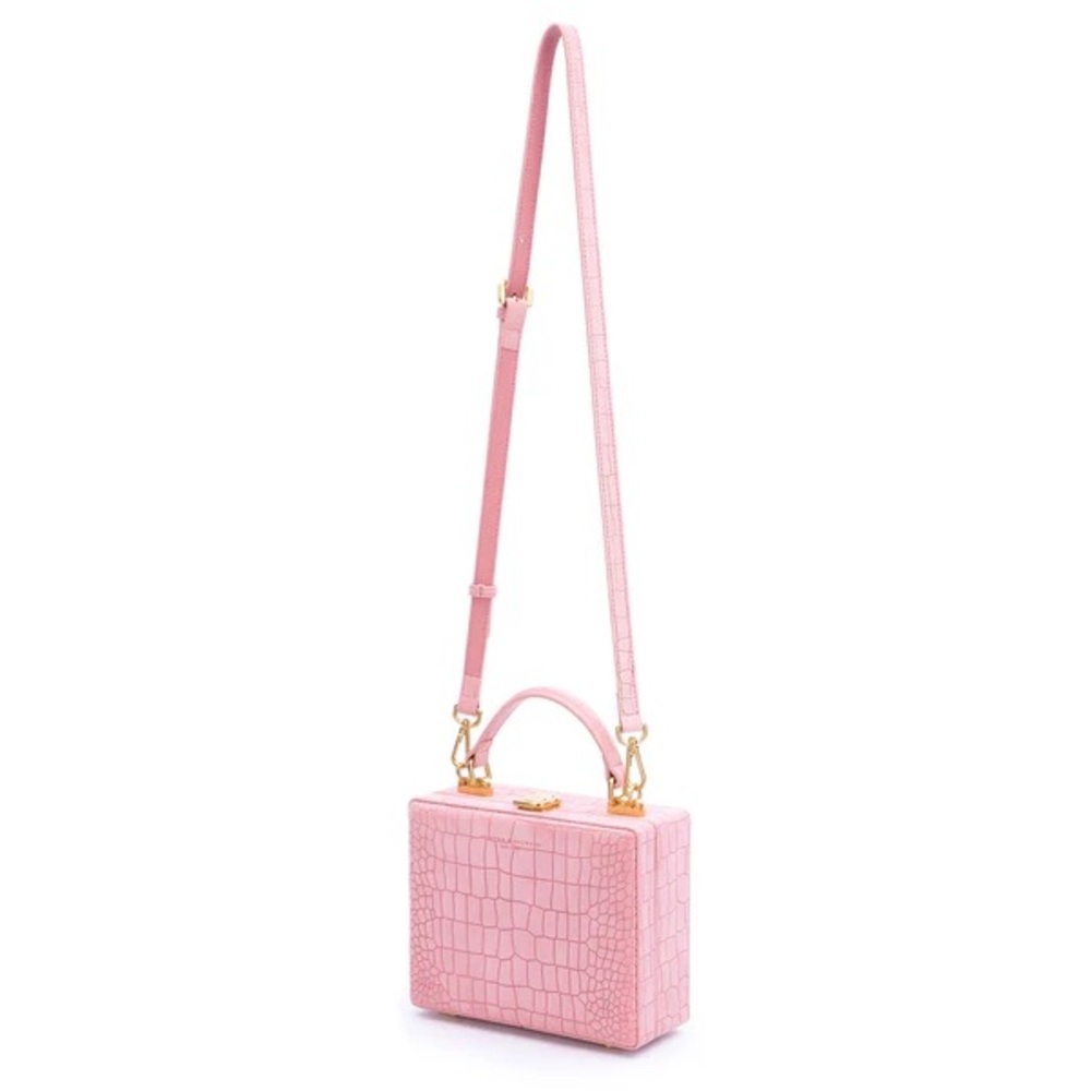 Brandon Blackwood Kendrick Trunk- Pink Croc Embossed Suede - Picture 4 of 6